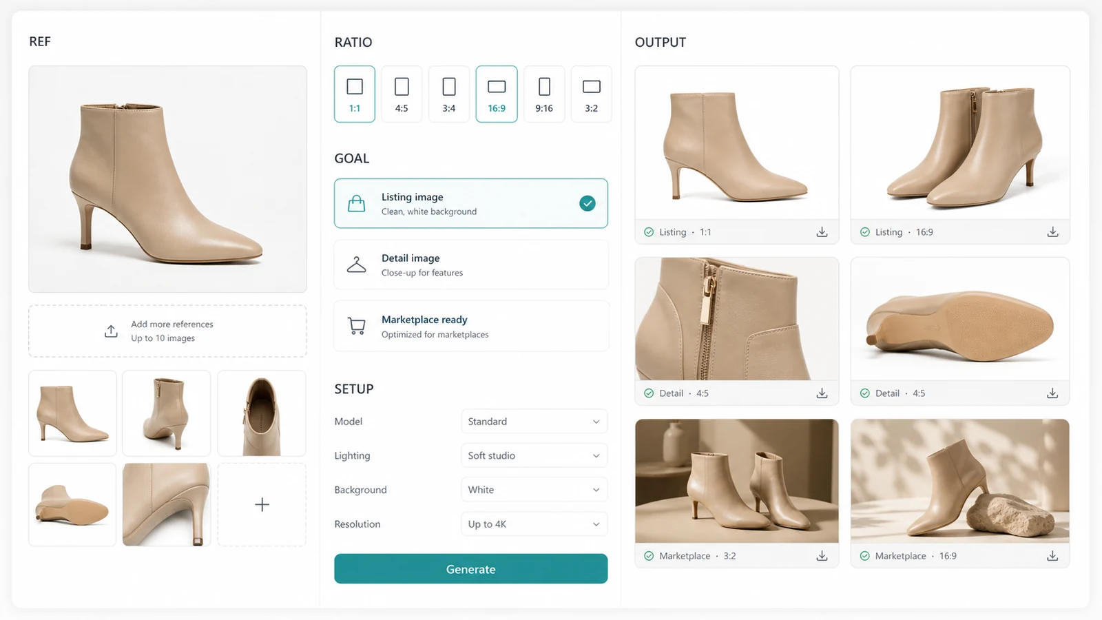 catalog image workflow selection screen