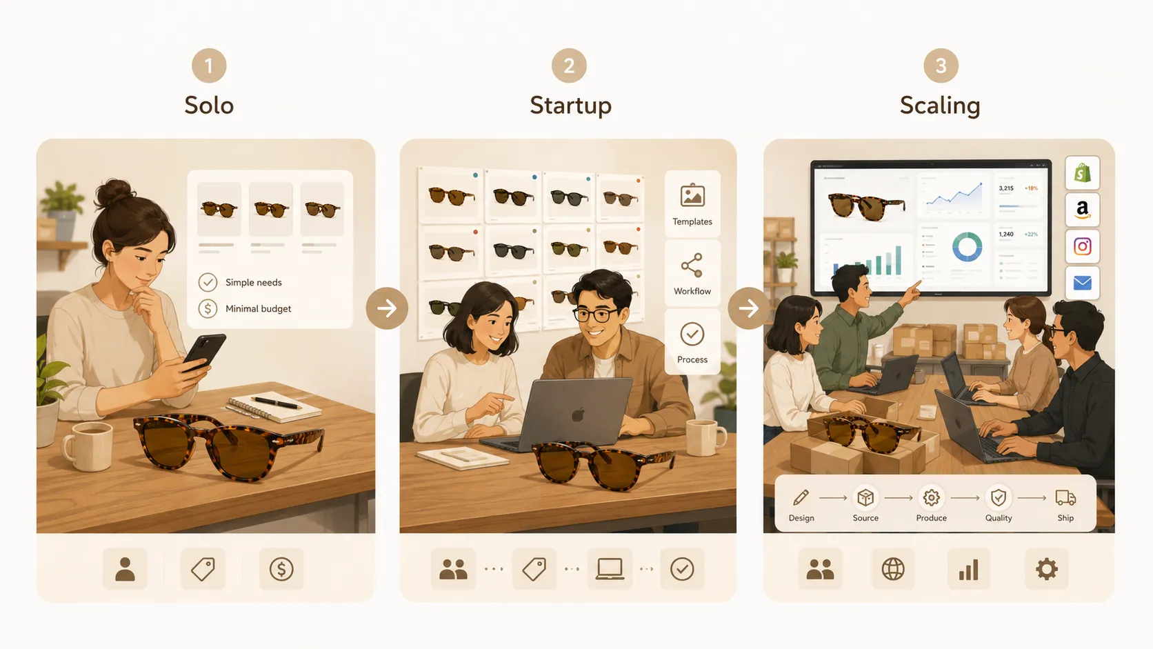 Three business stages for choosing AI product photography tools