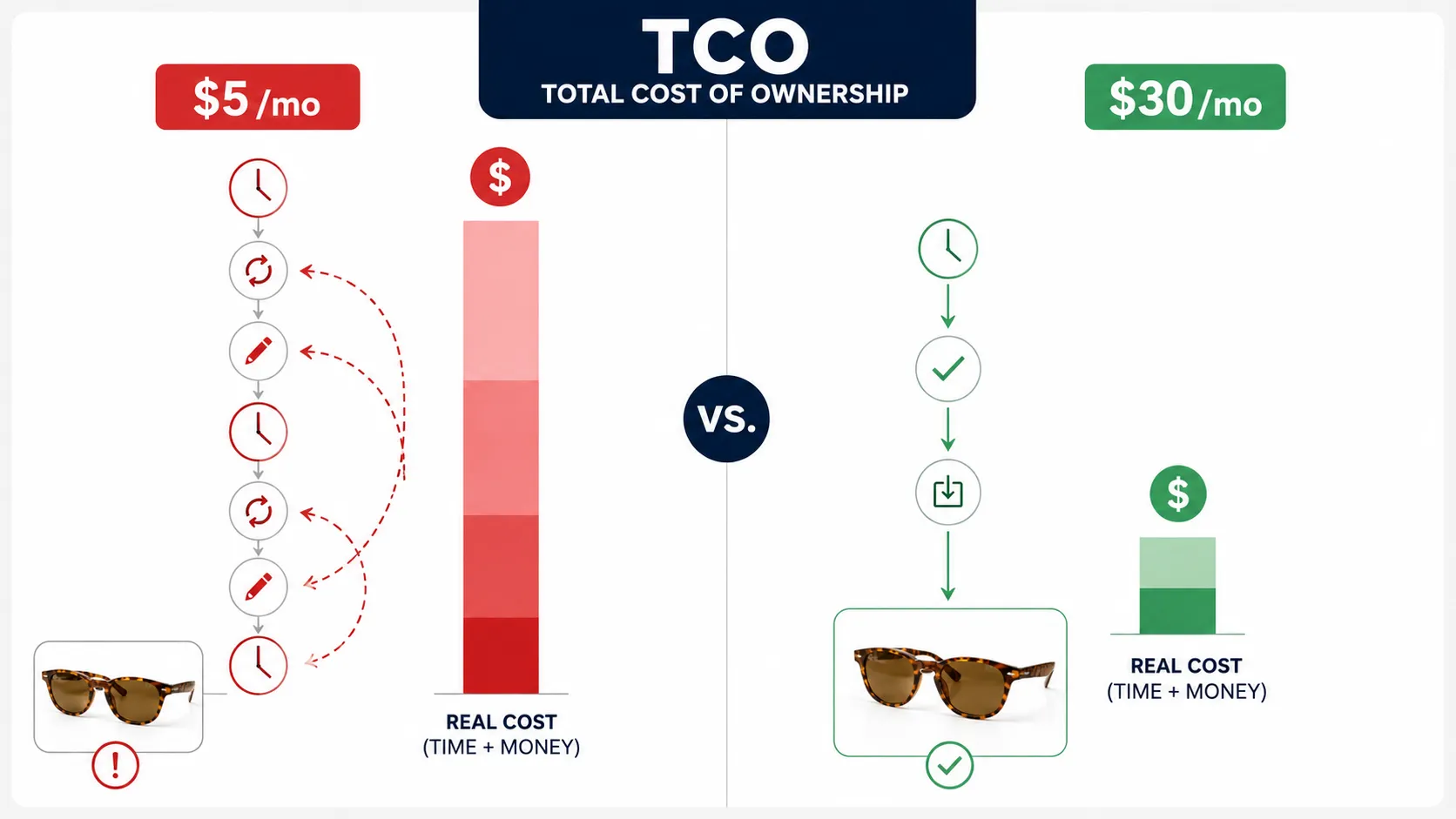 Total cost of ownership for AI product photography tools