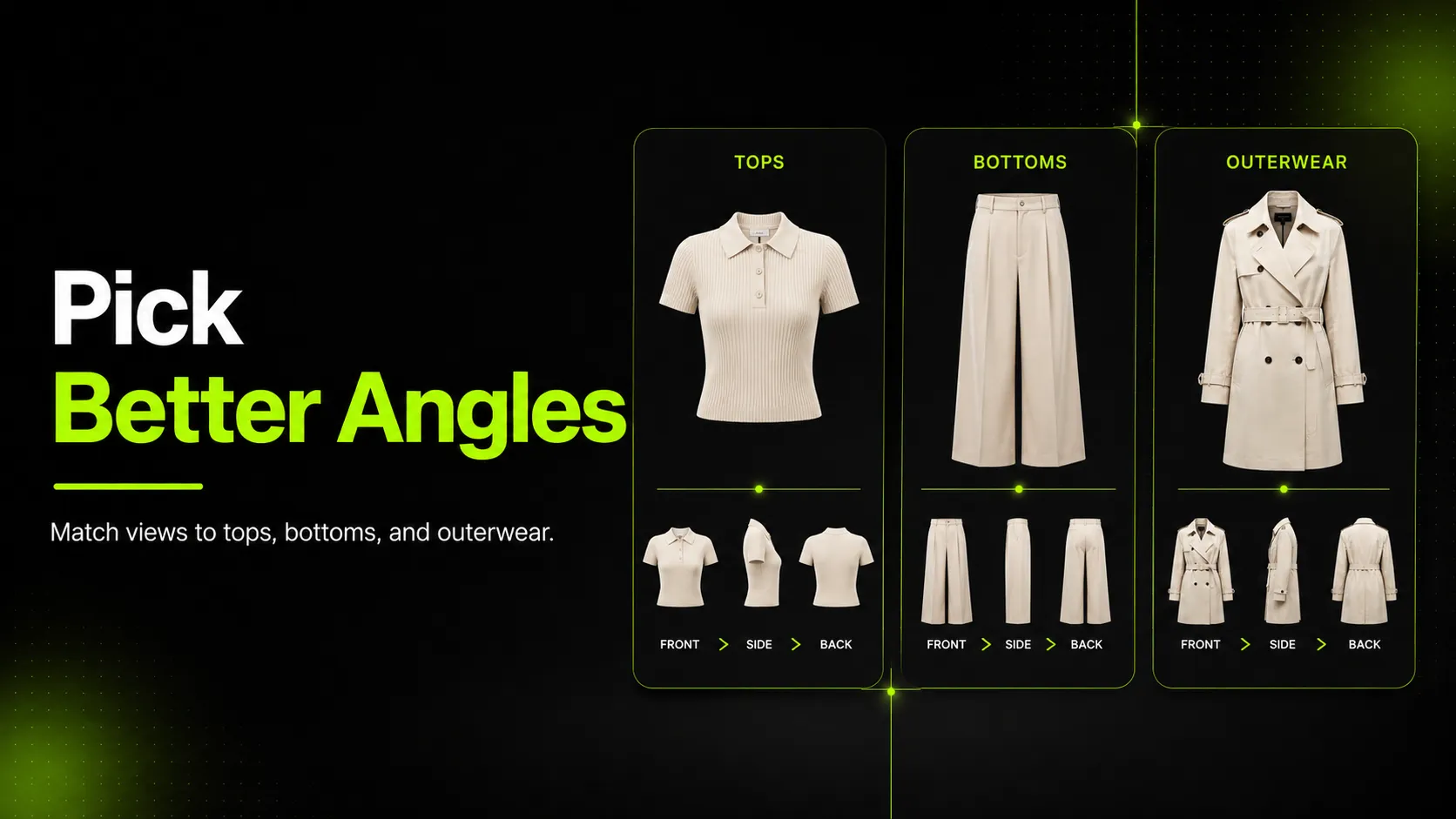 How to Choose the Right Reference Angles for Tops, Bottoms, and Outerwear