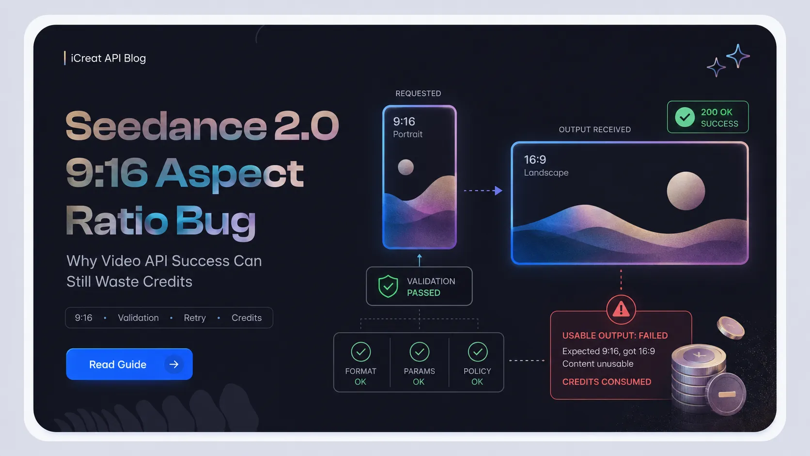 Seedance 2.0 9:16 Aspect Ratio Bug: Why Video API Success Can Still Waste Credits