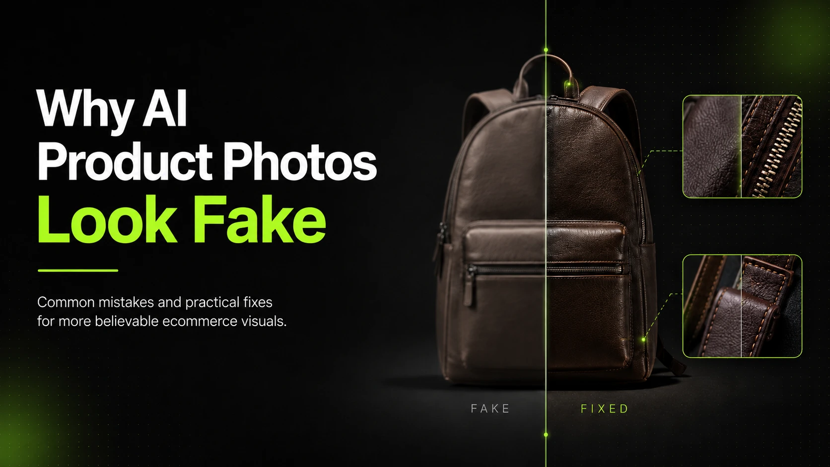 Why AI Product Photos Look Fake: Common Mistakes and Fixes